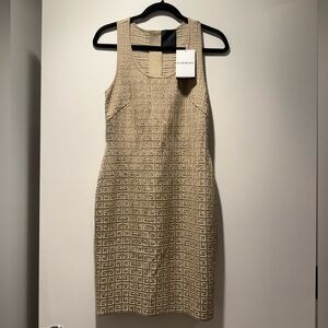 Givenchy Textured Beige Midi Dress Size Small NWT
